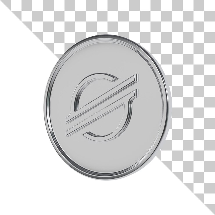 PSD icon 3d de la moneda de plata estelar