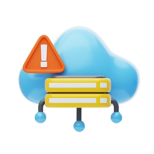 Icon 3D del número de la nube