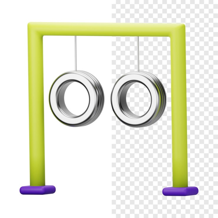 PSD icon 3d del patio de recreo de ruedas para niños