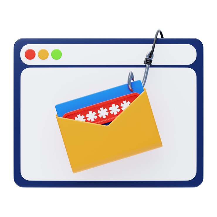 PSD icon 3d de phishing por correo electrónico