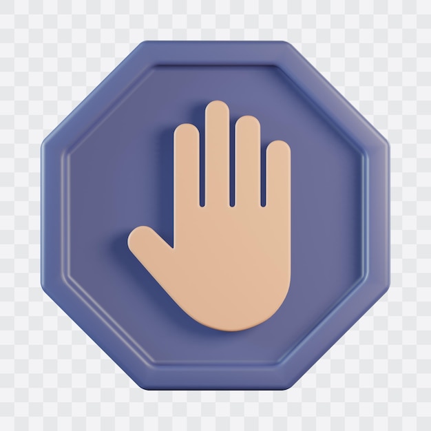 Icon 3D de la piel de la luz de la señal de parada