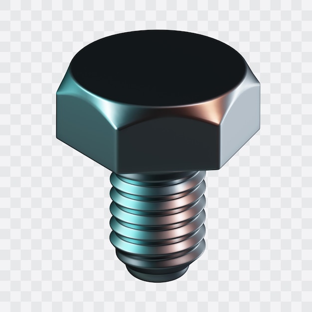 Icon 3D de las piezas de repuesto de tornillo