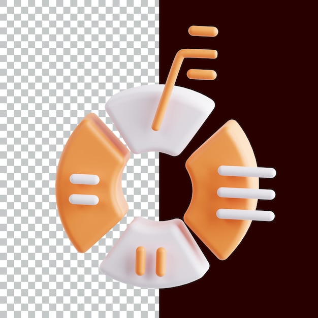 Icon 3D pour le rendu de la conception de l'actif Illustration de l'icône 3D
