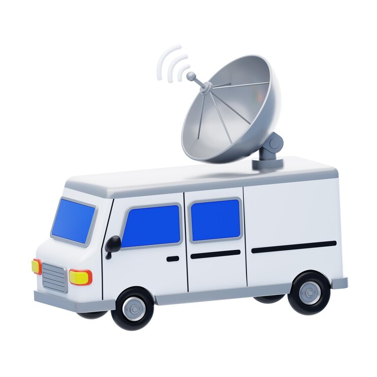 PSD icon 3d del receptor de antenas por satélite
