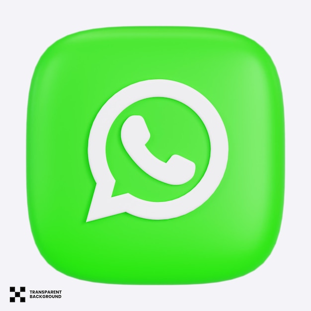 Icon 3D de las redes sociales de WhatsApp