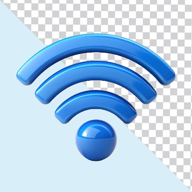 Icon 3d render wifi per illustrazione di design oggetto isolato Premium Psd