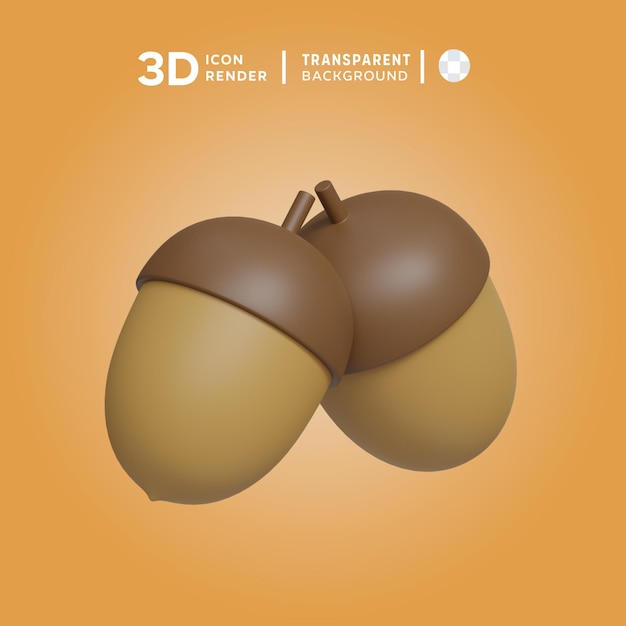 PSD icon 3d ripe nut gracias por la ilustración