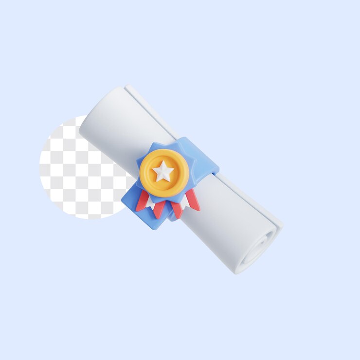 PSD icon 3d del rollo del ganador