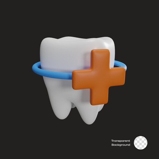 PSD icon 3d de la salud dental