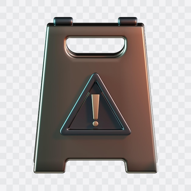 Icon 3D de la señal de piso húmedo