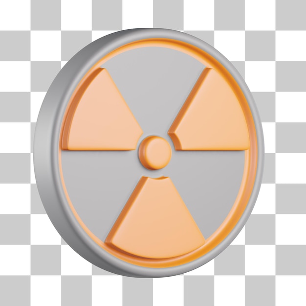 Icon 3D del signo radiactivo