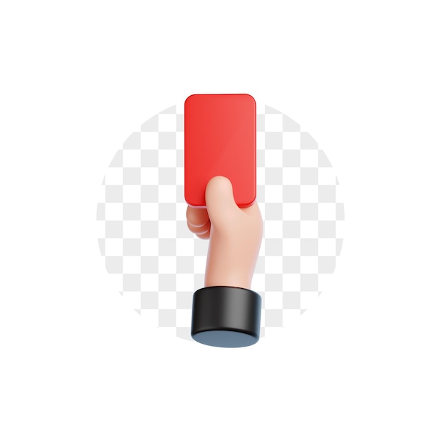 Icon 3D de la tarjeta roja