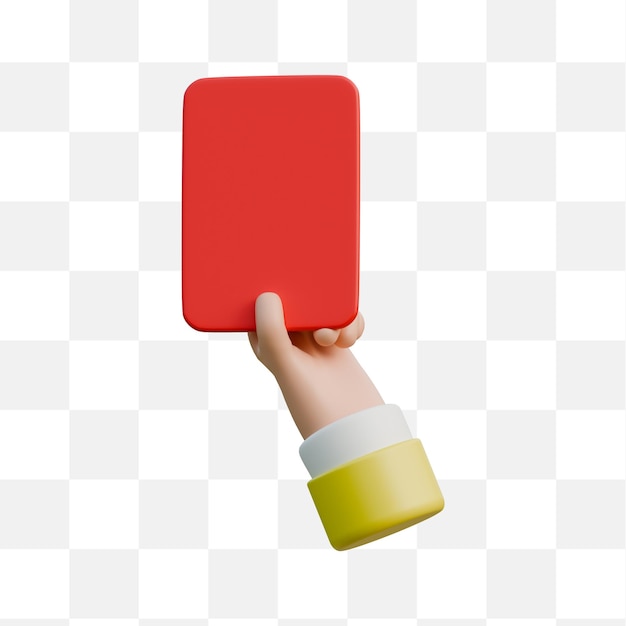 Icon 3D de la tarjeta roja