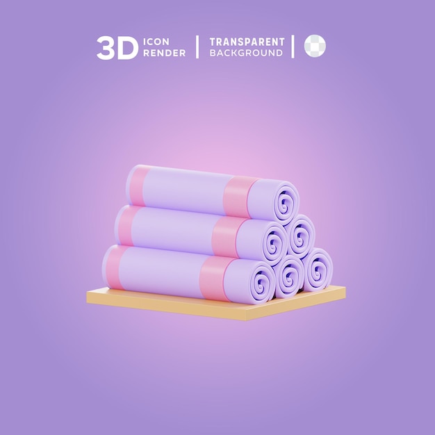 PSD icon 3d de la toalla de spa ilustración