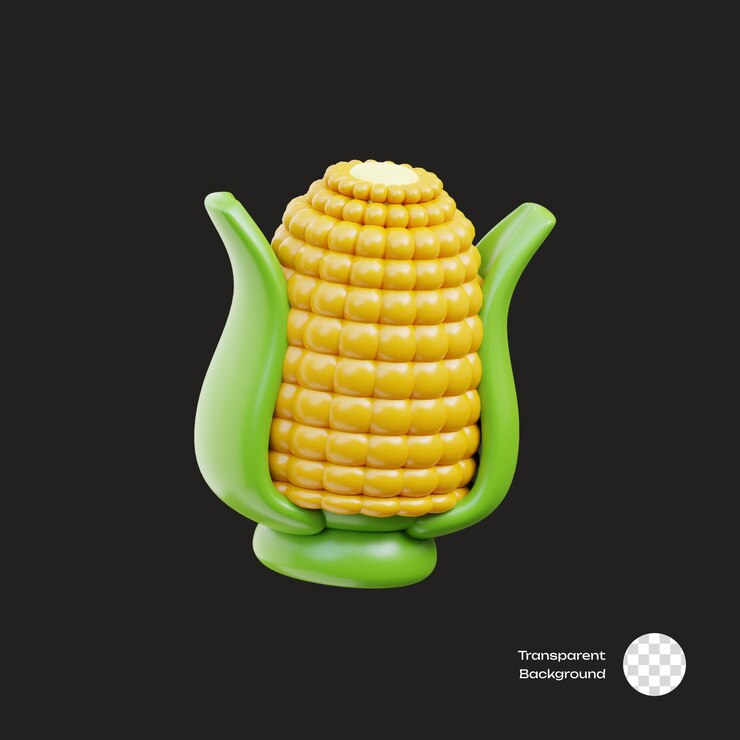 Icon 3D de las verduras de maíz