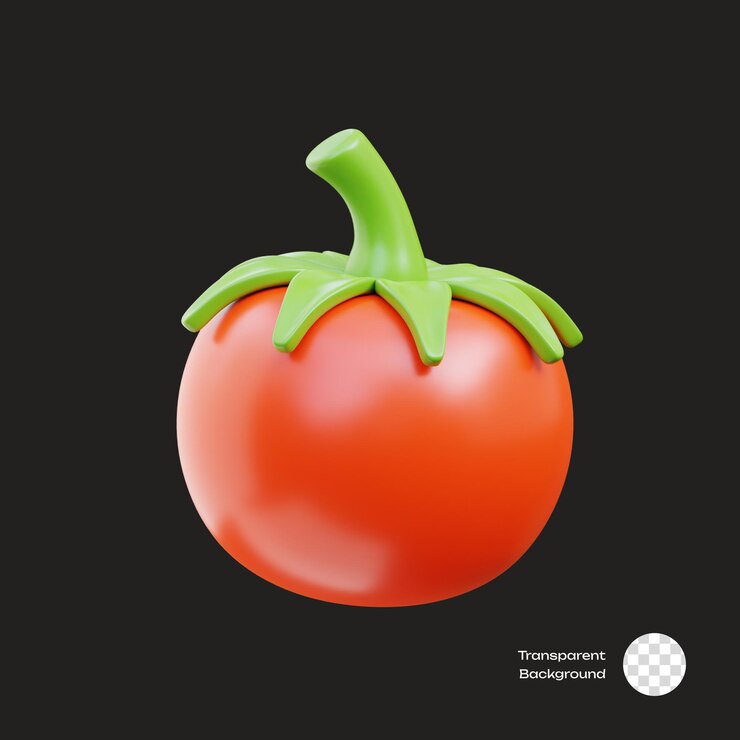 PSD icon 3d de las verduras de tomate