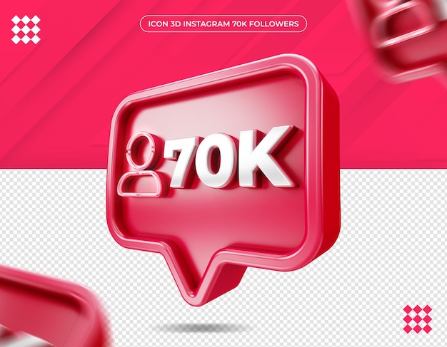 Icon 70k seguidores en diseño de instagram