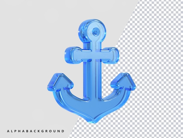 PSD icon d'ancre représentant une illustration 3d