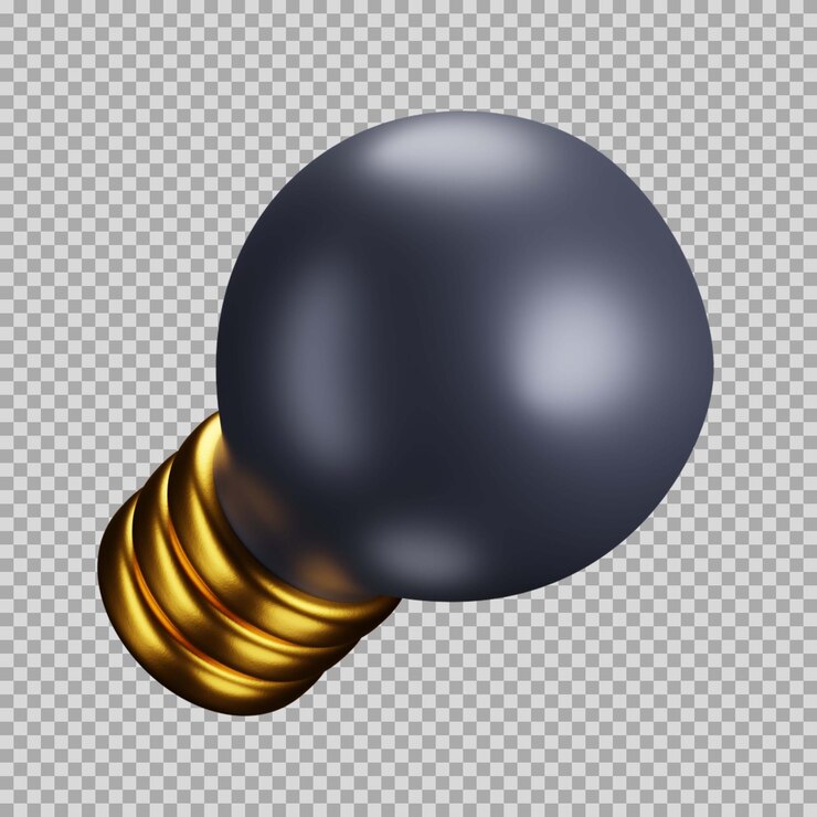PSD icon de la bombilla dinámica premium en 3d