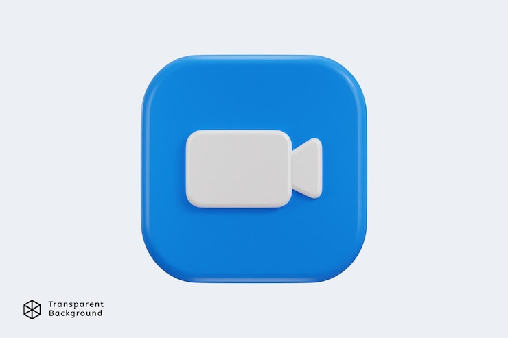 PSD icon de botón de llamada de video ilustración vectorial de renderización en 3d