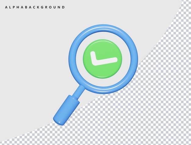 Icon de búsqueda Ilustración de renderización 3D