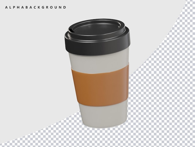 Icon de café illustration de rendu 3D