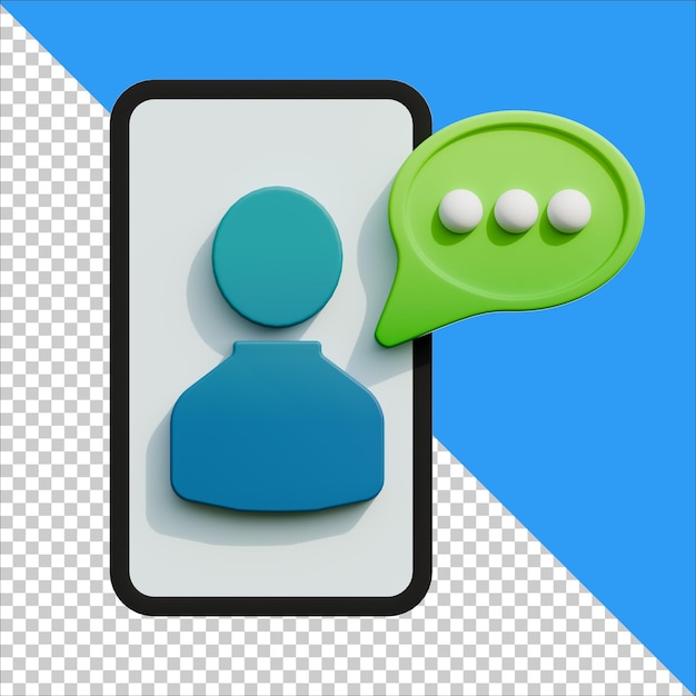 Icon de chat en 3D 2