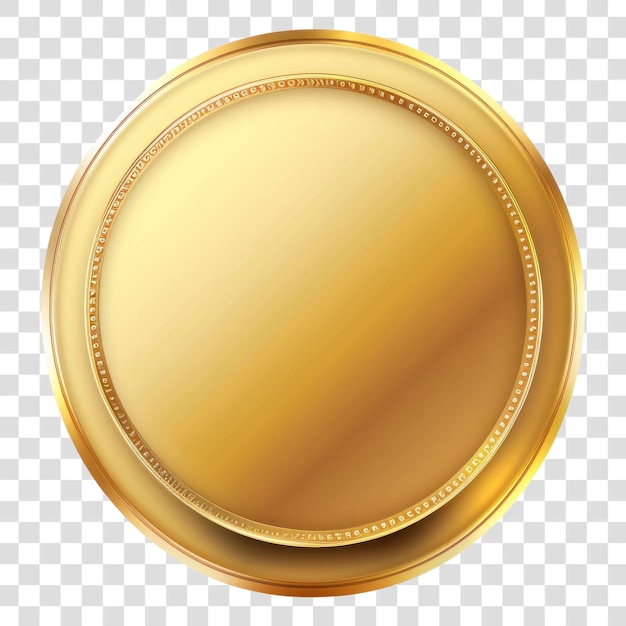 Icon de medalha de prêmio de fita de PNG moeda redonda de ouro