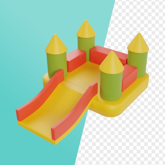 Icon de playground 3D para crianças render clipart