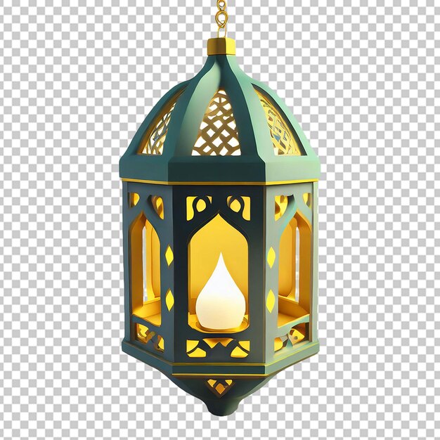 Icon De Décoration Lumineuse Du Ramadan Rendu 3d