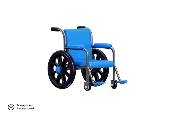 PSD icon de fauteuil roulant 3d rend le concept de soutien à l'invalidité médicale illustration vectorielle de l'icône du patient