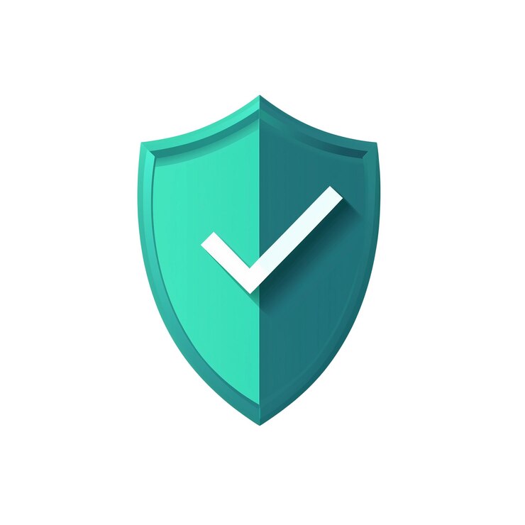PSD icon for protection and security themeshield with checkmarkpngcliparttransparentflat icon