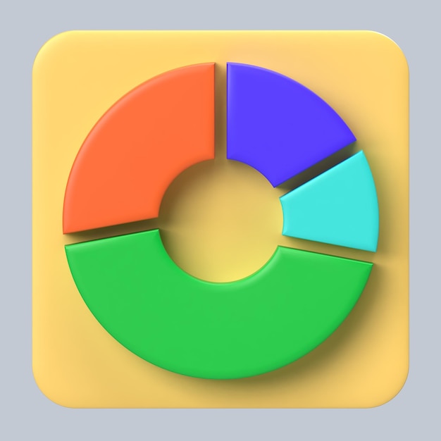 Icon für die 3D-Analyse von Kuchendiagrammen
