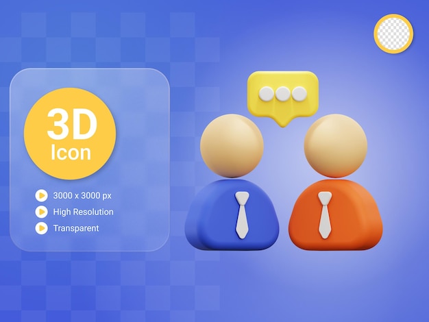 PSD icon für ein 3d-job-interview.