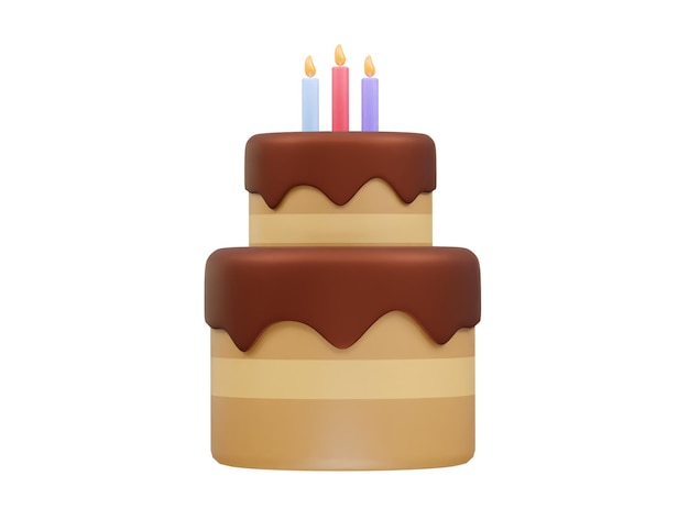 Icon de gâteau avec glaçage au chocolat