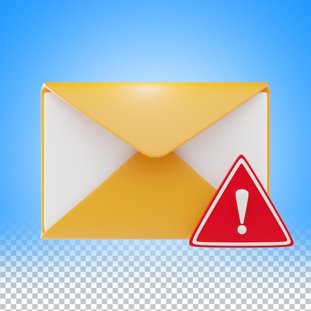 Icon y ilustración 3D del informe por correo electrónico