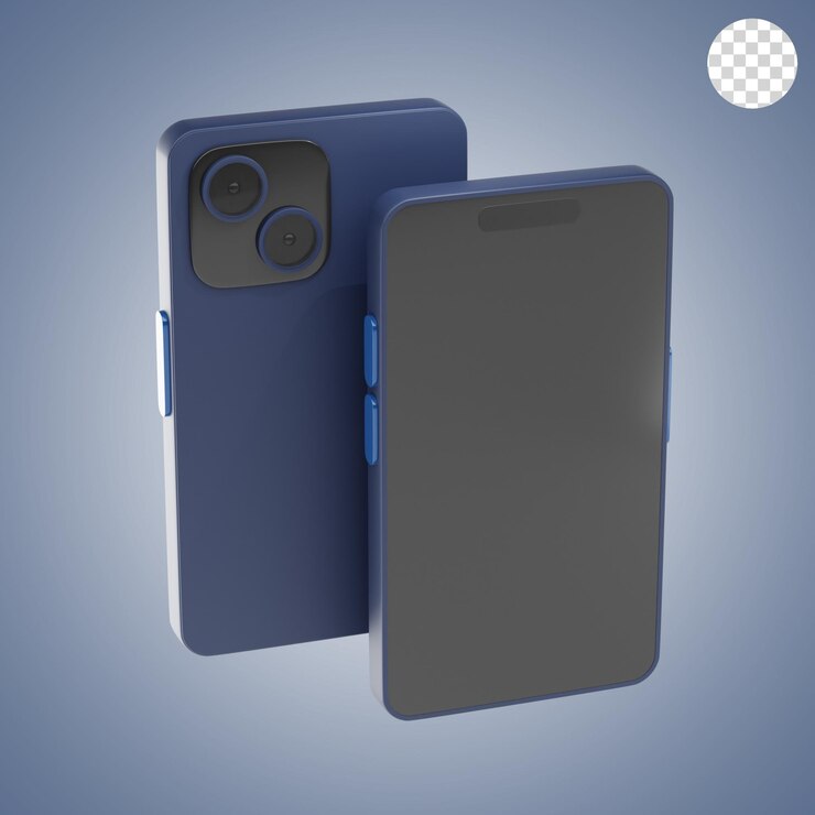 PSD icon y ilustración 3d del teléfono inteligente