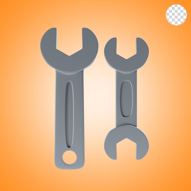 Icon y ilustración de la llave 3D