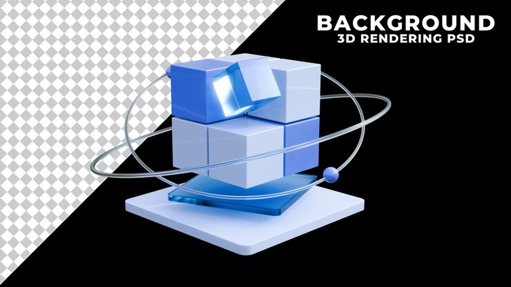 PSD icon de la interfaz de usuario de la tecnología de renderización 3d