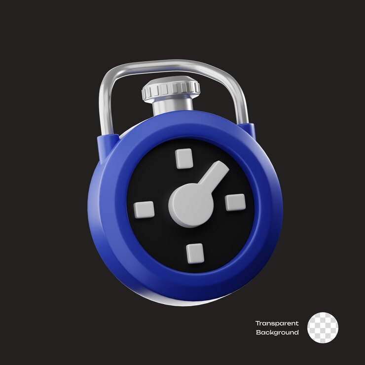 PSD icon de juego de carreras 3d de stopwatch
