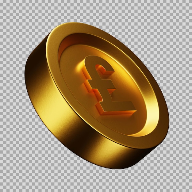 PSD icon de la libra dinámica de 3d premium