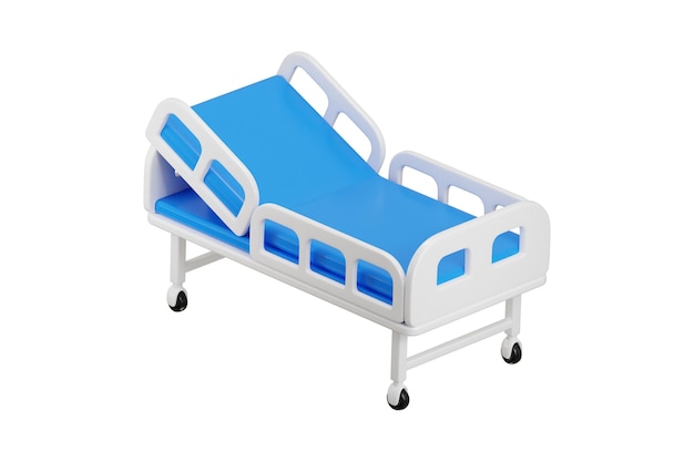 Icon de lit d'hôpital confortable pour le patient rendu en 3D