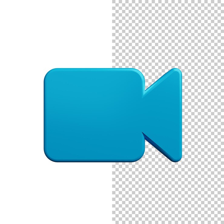 PSD icon de llamada de video en 3d de alta resolución