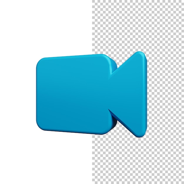 Icon de llamada de video en 3D de alta resolución