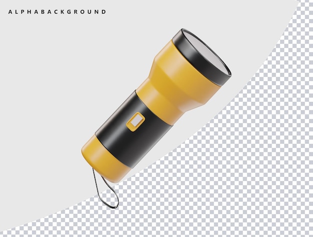 Icon de lumière flash illustration de rendu 3D