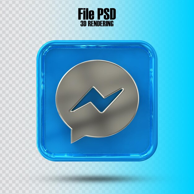 Icon messenger 3d-rendering