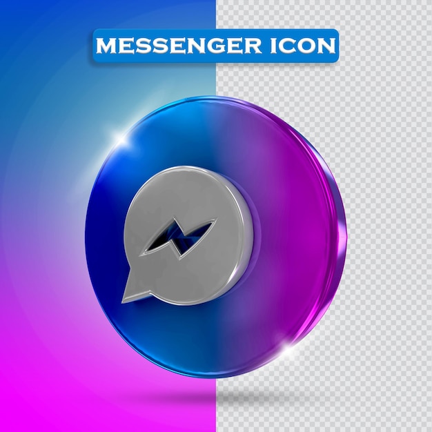 Icon messenger 3d-rendering