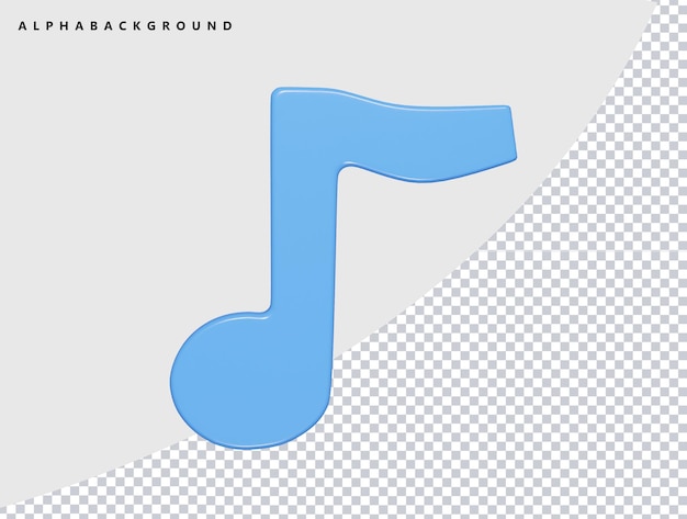 Icon De Musique Illustration De Rendu 3d