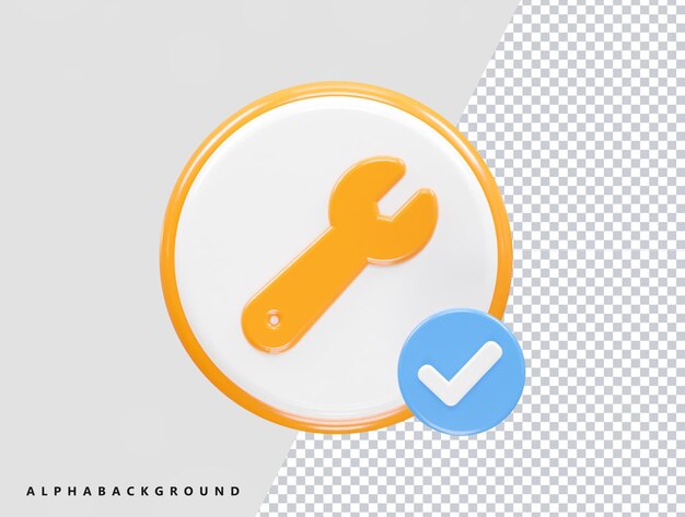PSD icon d'outils illustration de l'élément de rendu 3d