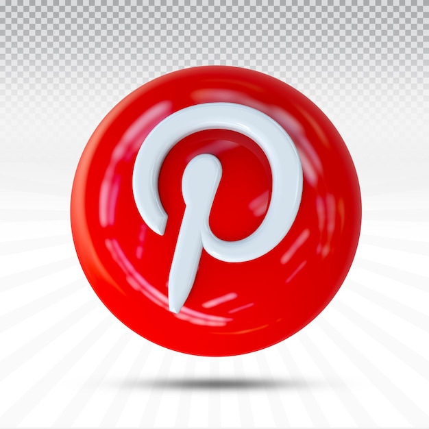 Icon pinterest social media logos im modernen stil